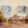Pair of moumoute chairs with compass feet