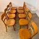 Set of 9 vintage wooden bistro chairs designed by Horgen Glarus