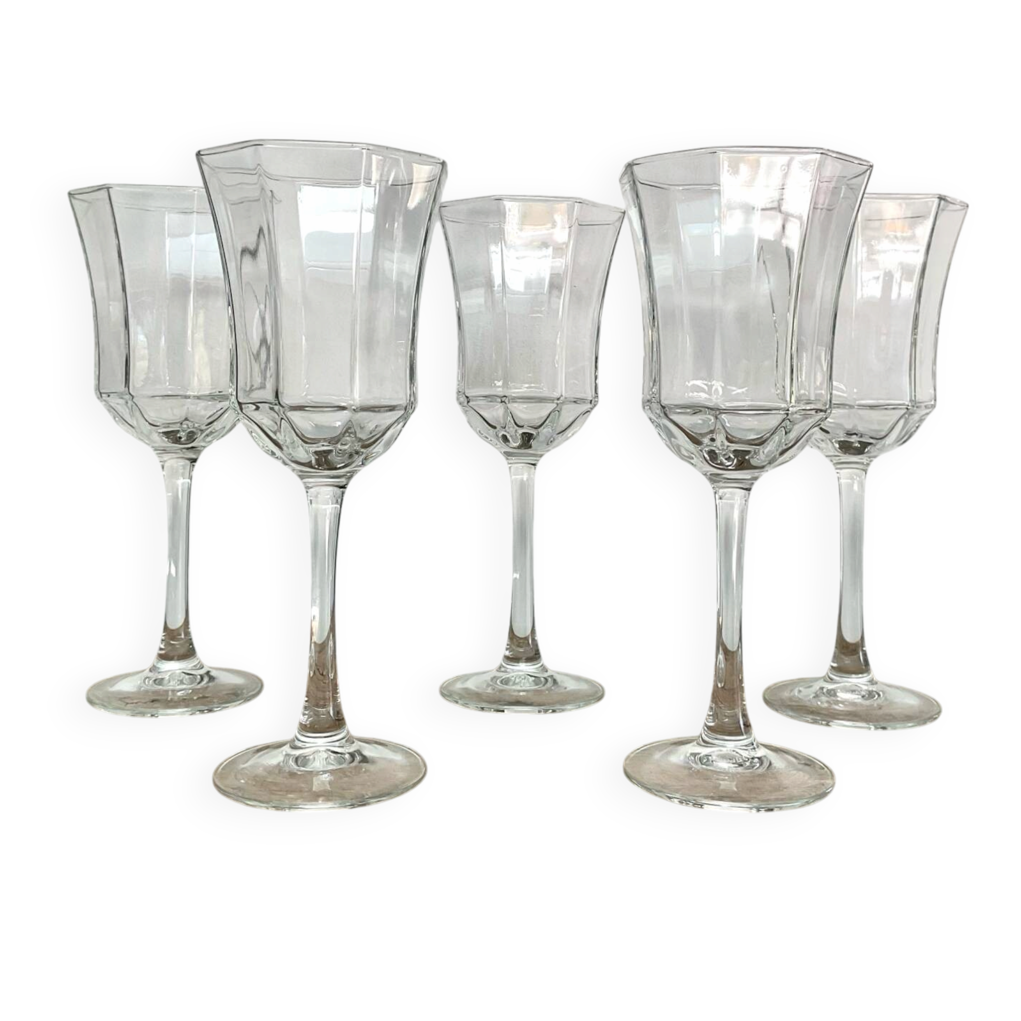 5 stemmed glasses "Octime" LUMINARC France