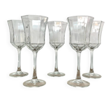 5 stemmed glasses "Octime" LUMINARC France
