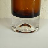 Amber glass vase 25 cm 1970s