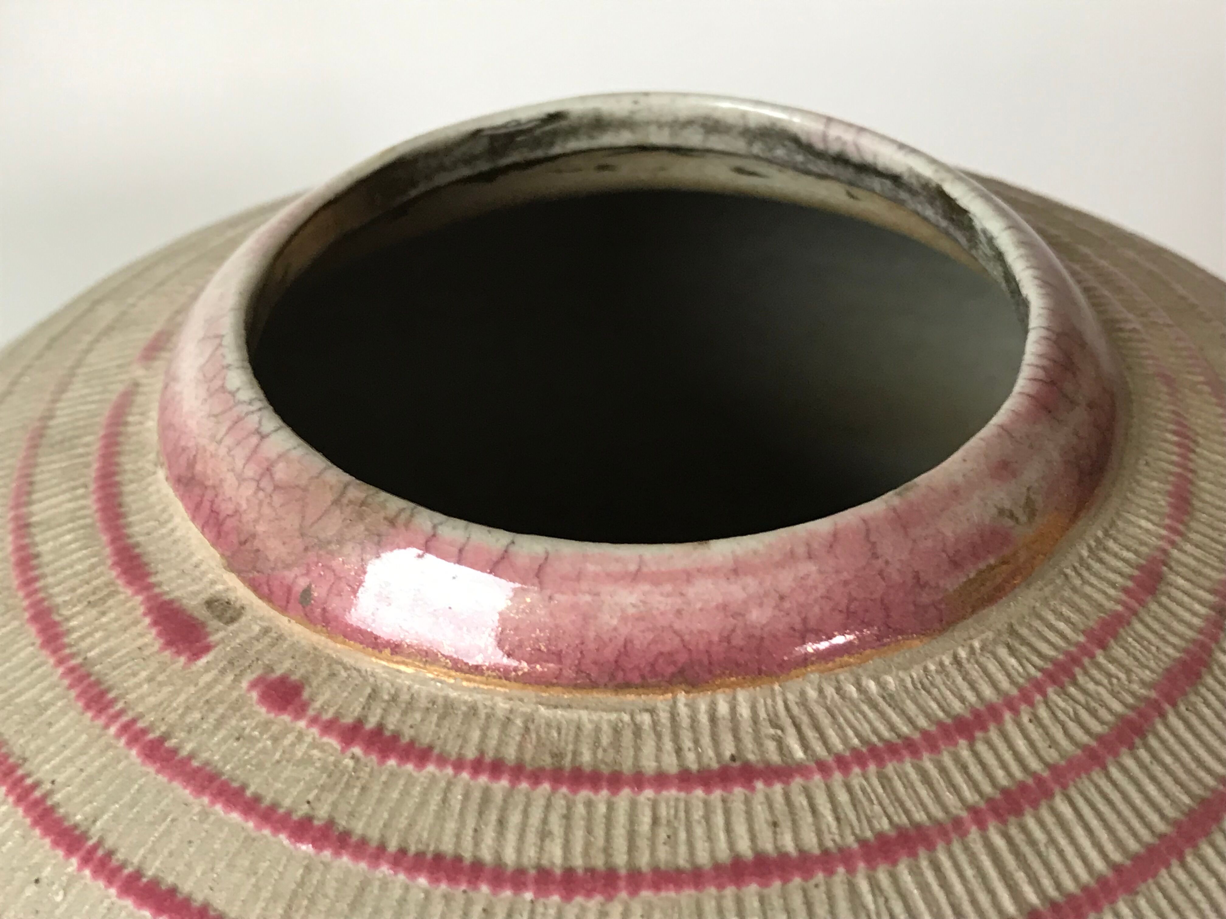 Glazed terracotta vase.