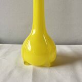 Vintage yellow blown glass vase