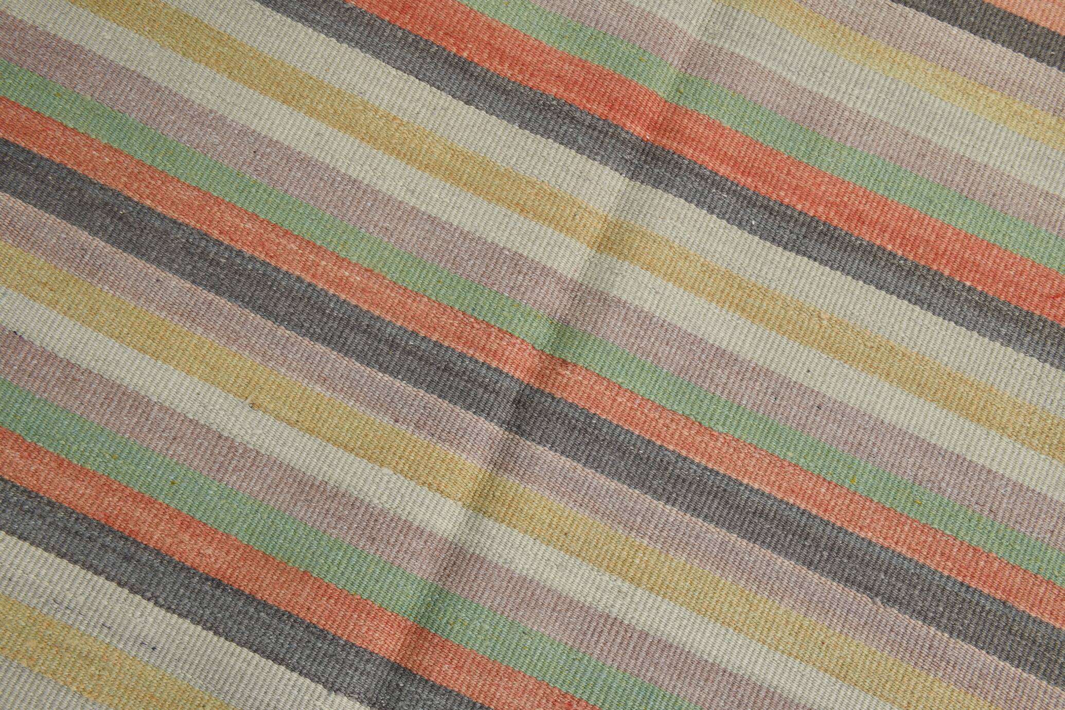 Turkish Soft Pastel Handmade Wool Kilim Rug, 167x298Cm