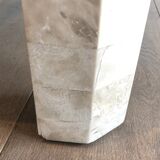 Pair of Sofa Ends Made Of Marble Wafers And Brass Net. French work. Ve