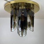 Murano & Brass Ceiling Lamp by J.T. Kalmar, Austria, 1960s