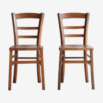 Paire de chaises bistrot Luterma des années 30