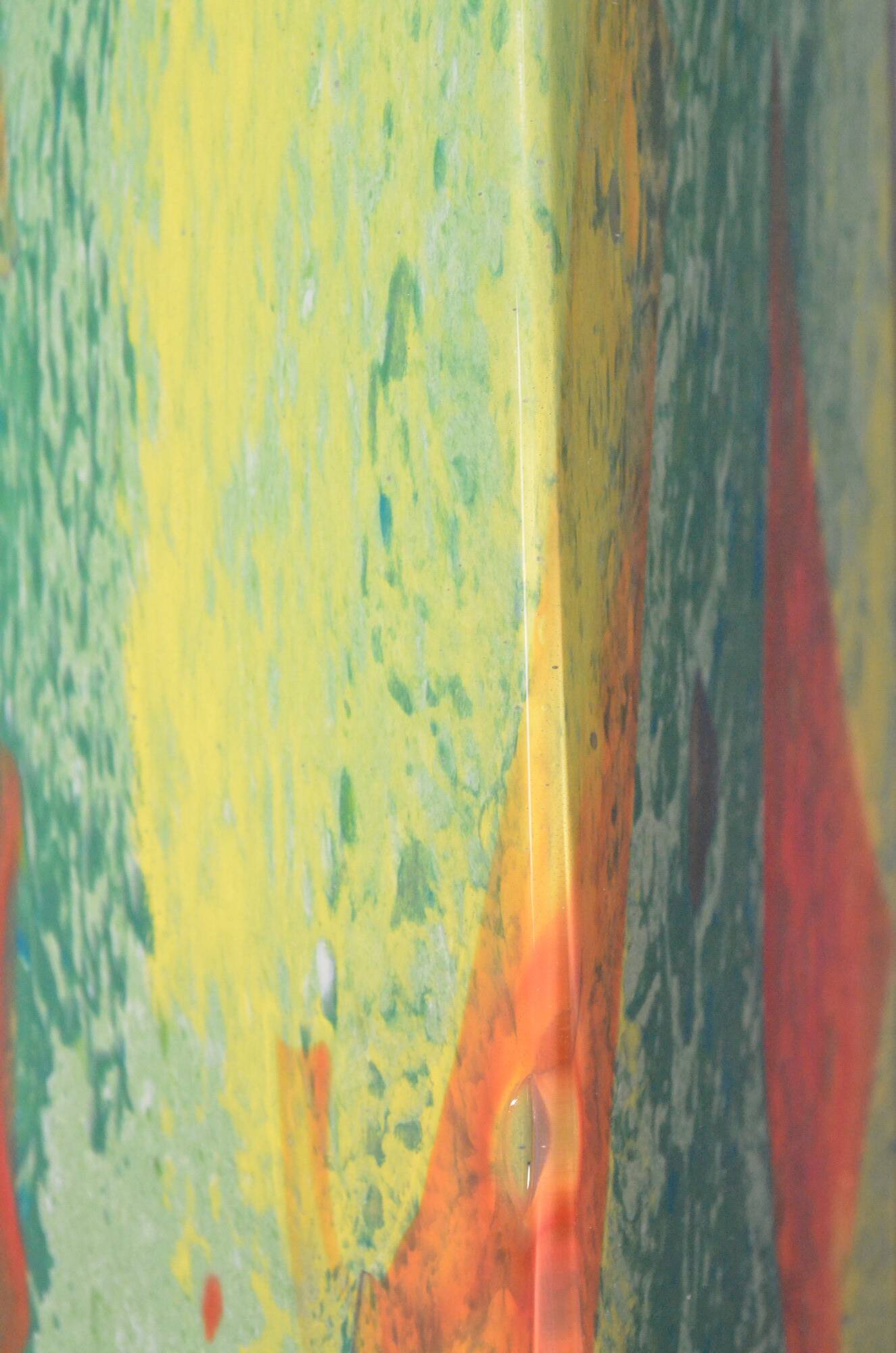 Vase La Rochère en verre soufflé polychrome, années 1970