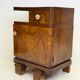 Pair of Art Deco bedside tables in walnut — Italy, 1930-1940