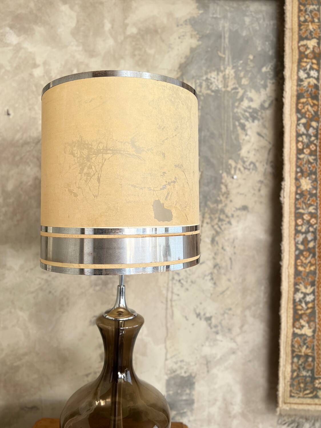 Grande lampe verre 1970