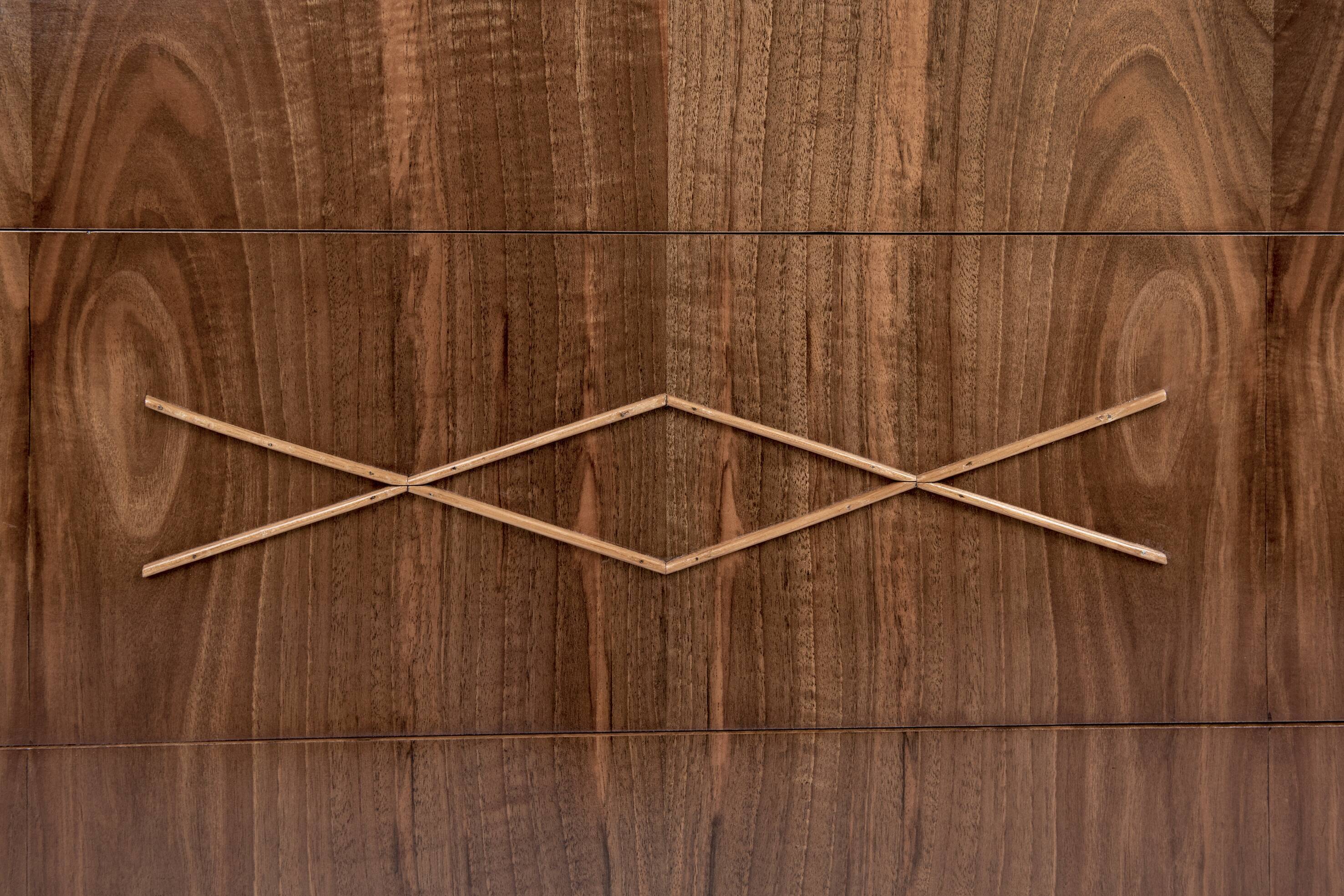 De Coene workshop art-deco walnut chest of drawers