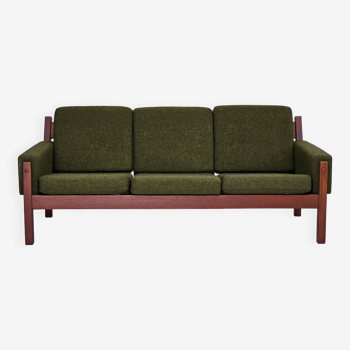 1970s, Danish 3 seater sofa, original very good condition, wool, teak wood.
