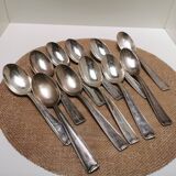 Silver metal cutlery set