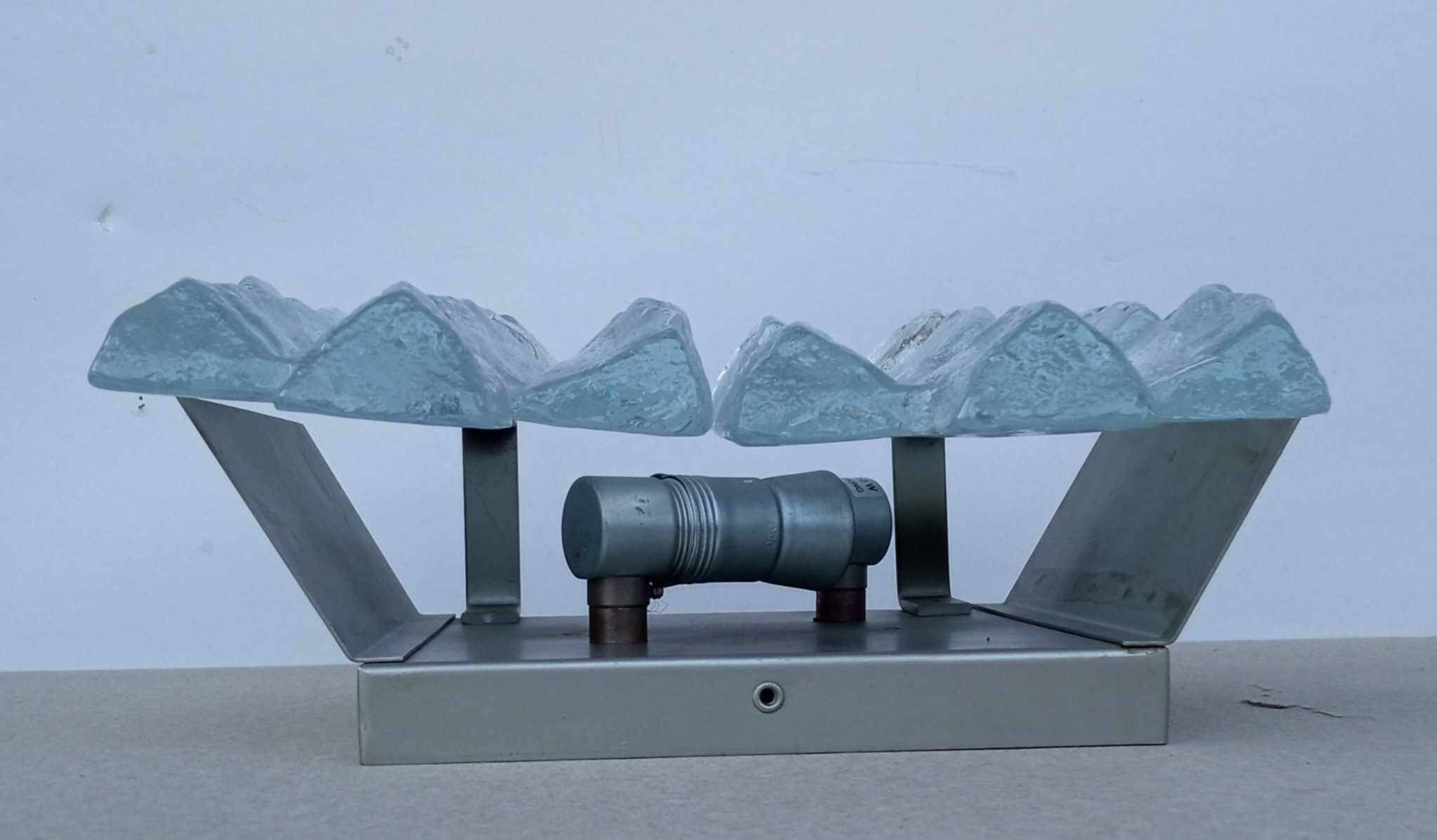 Lot of 3 J. T. Kalmar Sconces Light Wall Mounted Brutalist Mid Century  - 2 pieces are 25cm X 12 cm