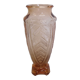Art Deco pink blown glass vase