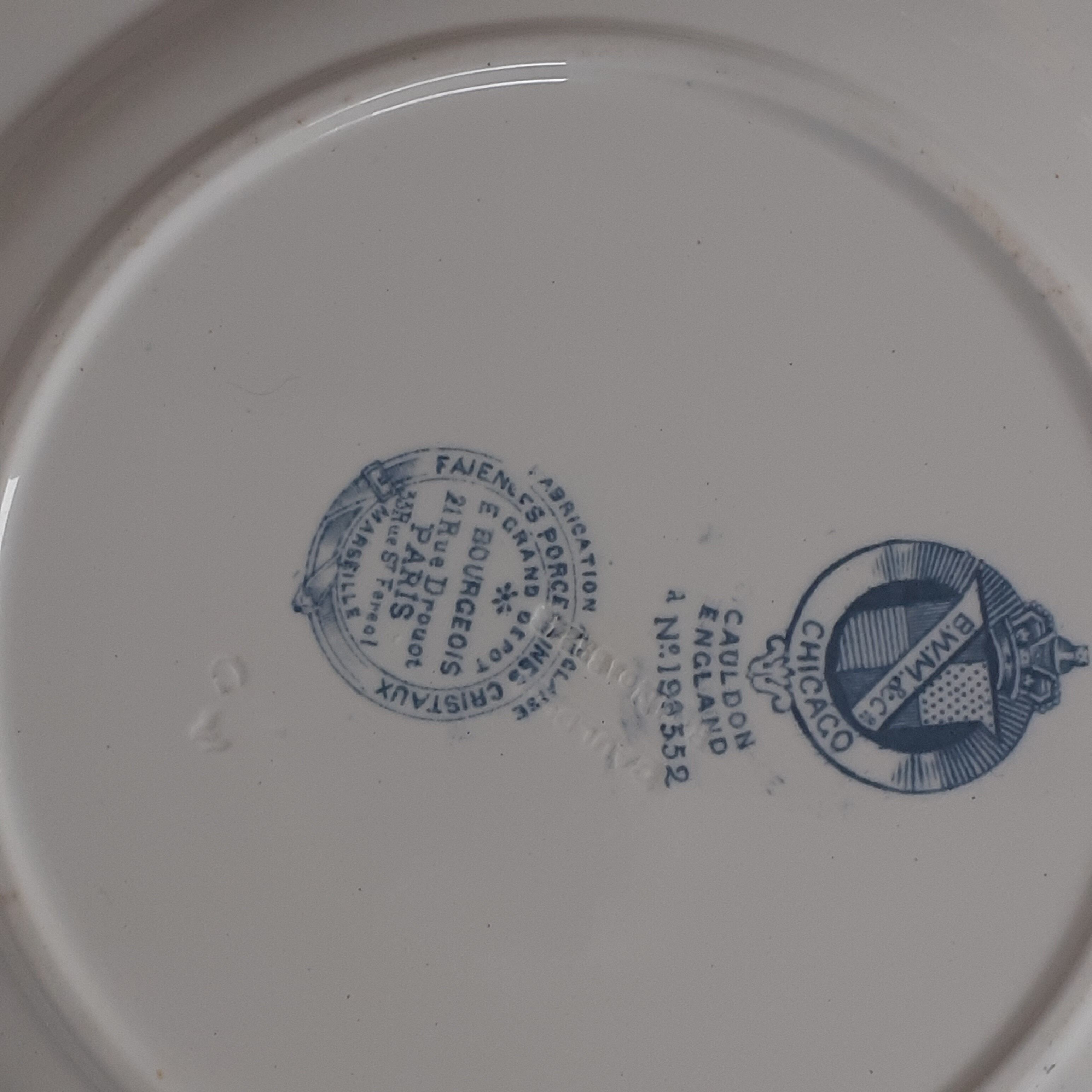 Old English plate BWM and cp . Arzberg Schumann. Model Chicago.