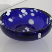 Scandinavian glass catchall from Bergdala glasbruk