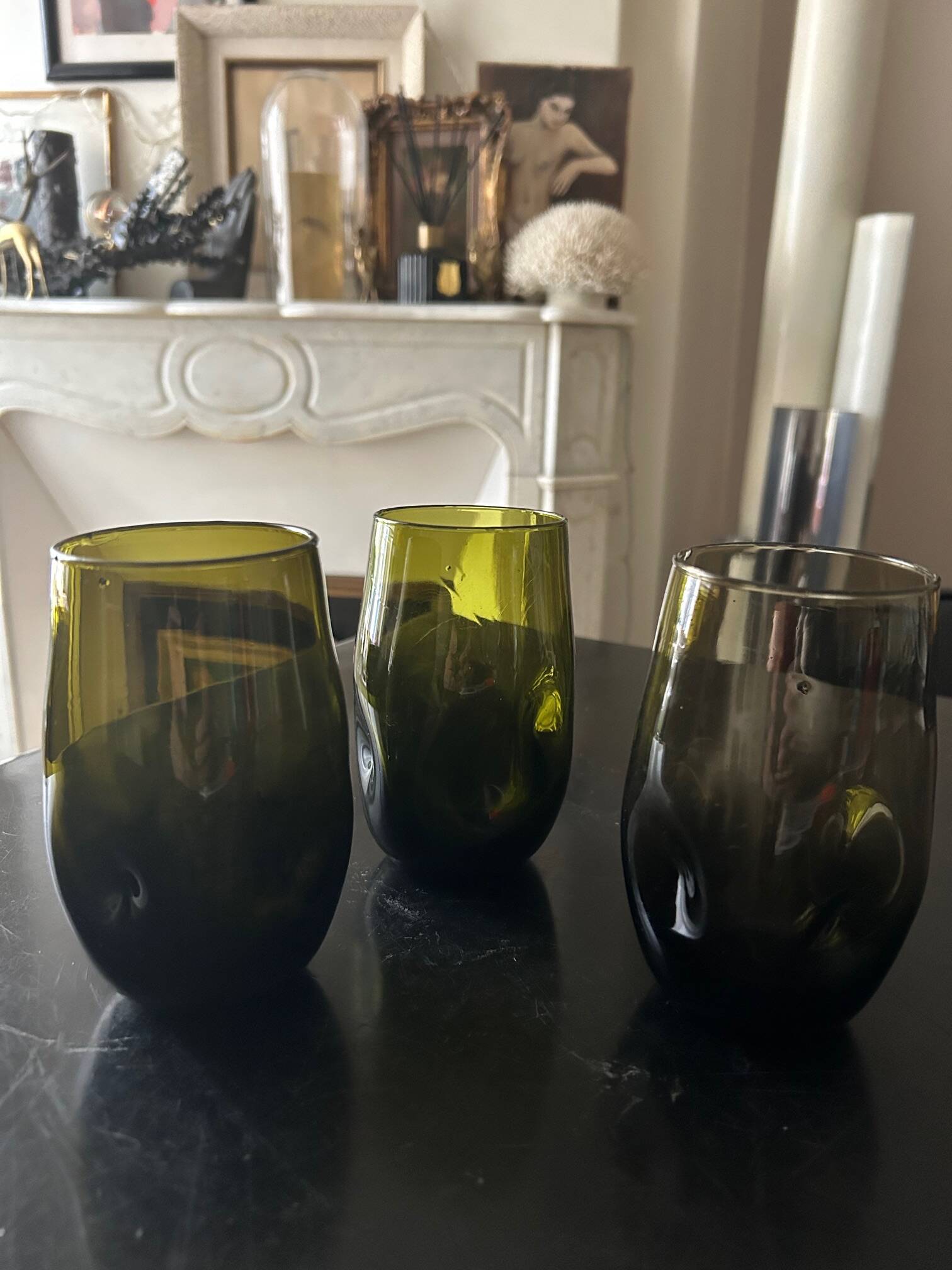 7 colored glasses 1970's