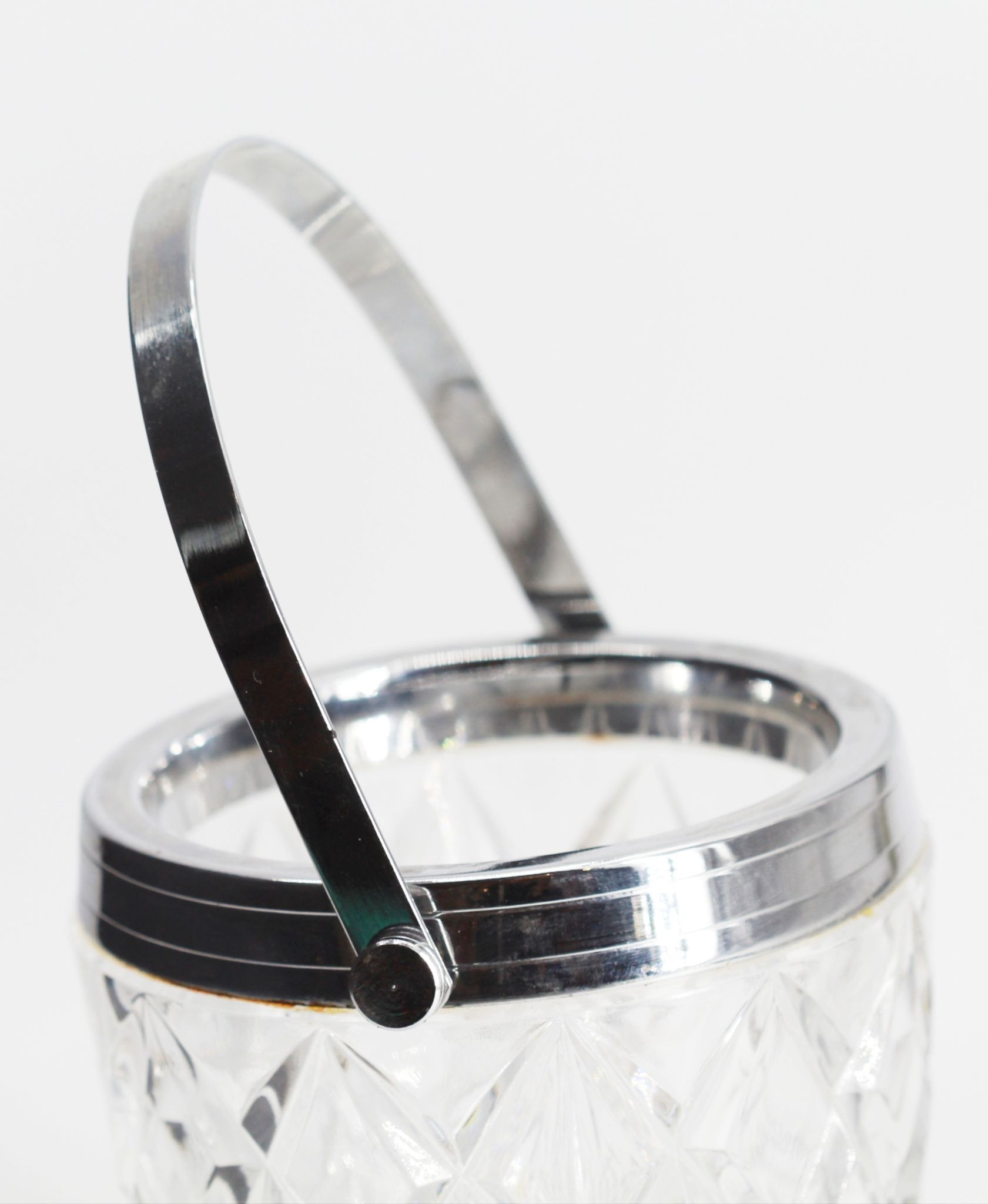 Seau à glace en verre vintage