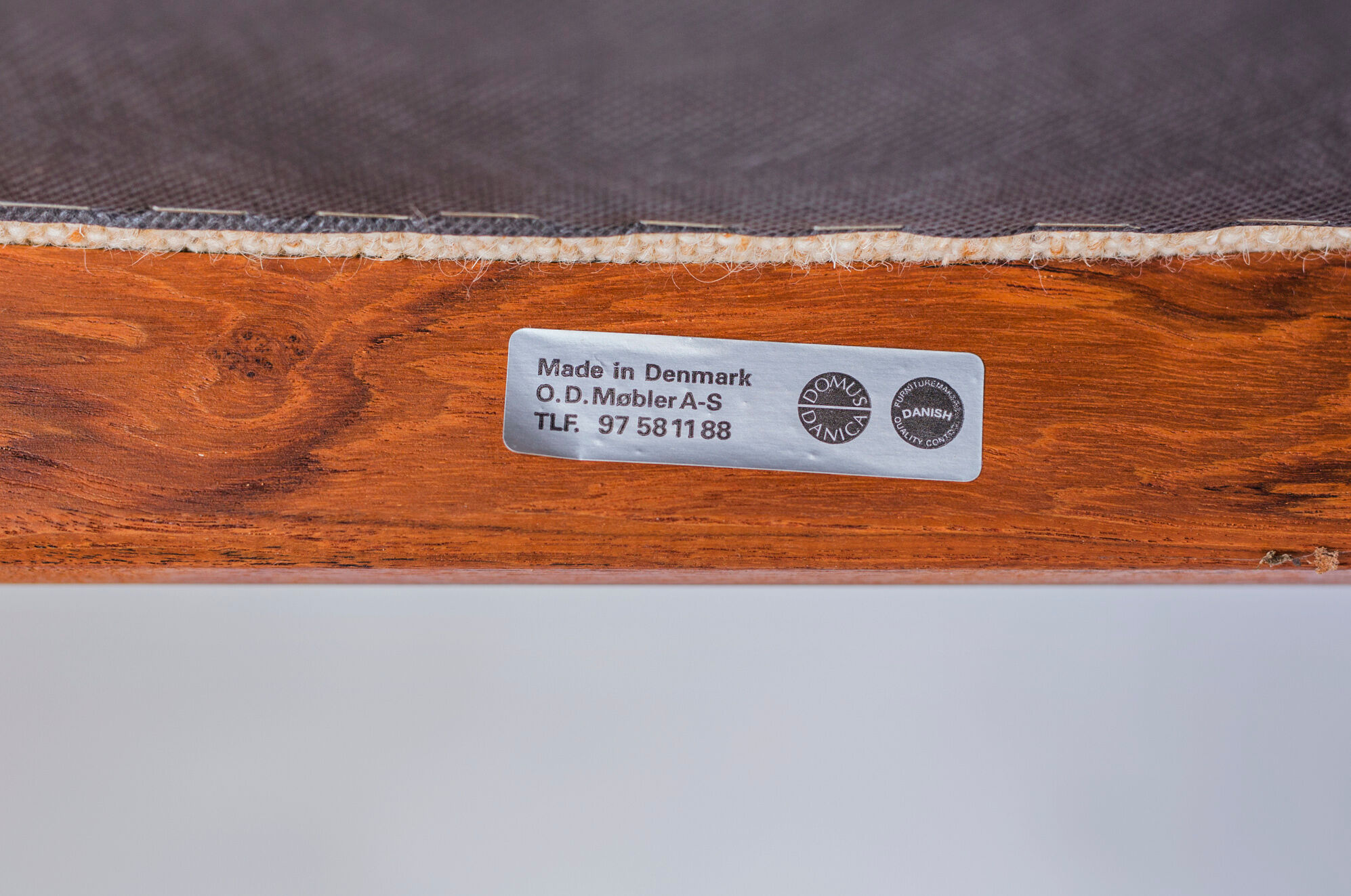 Danish teak armchair & stool from OD Møbler, 1960s