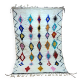 Berber Rug 250x150 cm - Multicolored Diamond Patterns