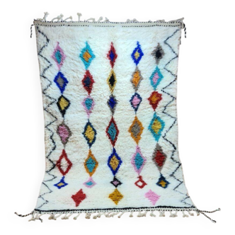 Tapis Berbère 250x150 cm - Motifs Diamantés Multicolores