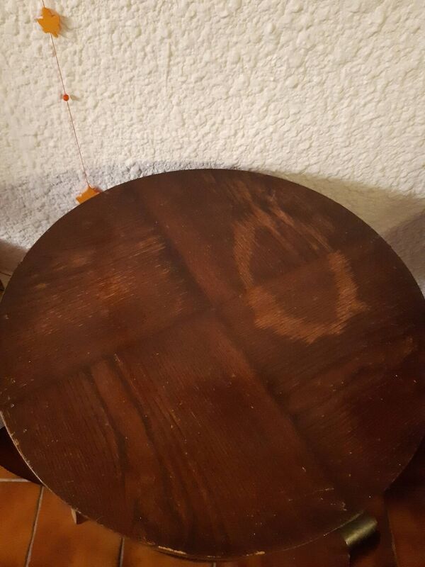 Guéridon art déco 1950 en chêne