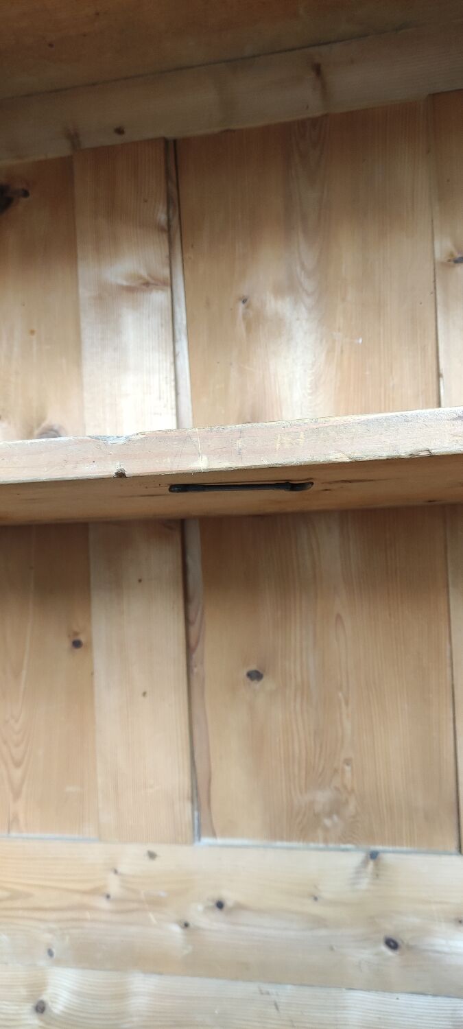 Antique patinated two-door cabinet