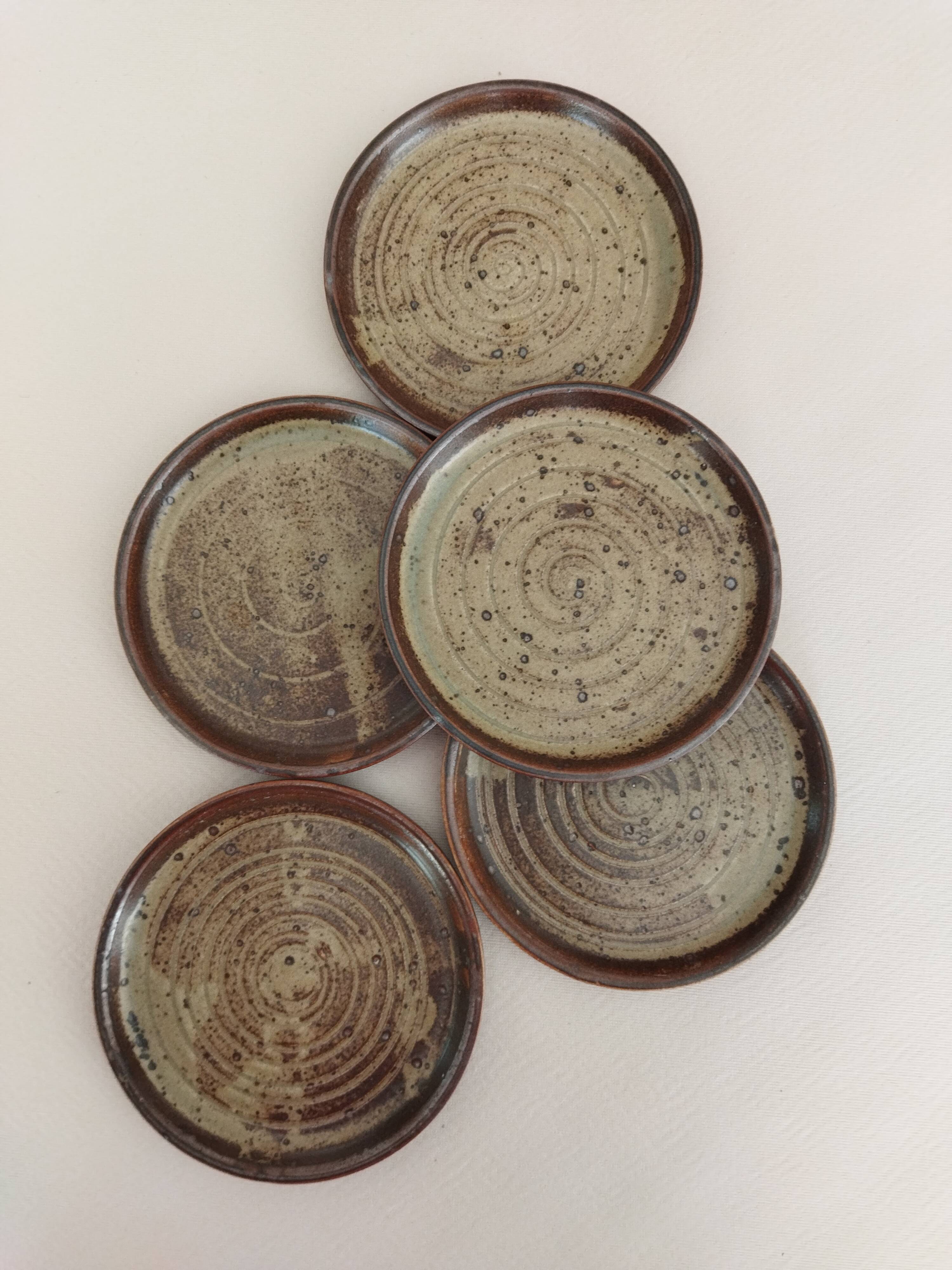 Stoneware tapas plates Rocaille Japan