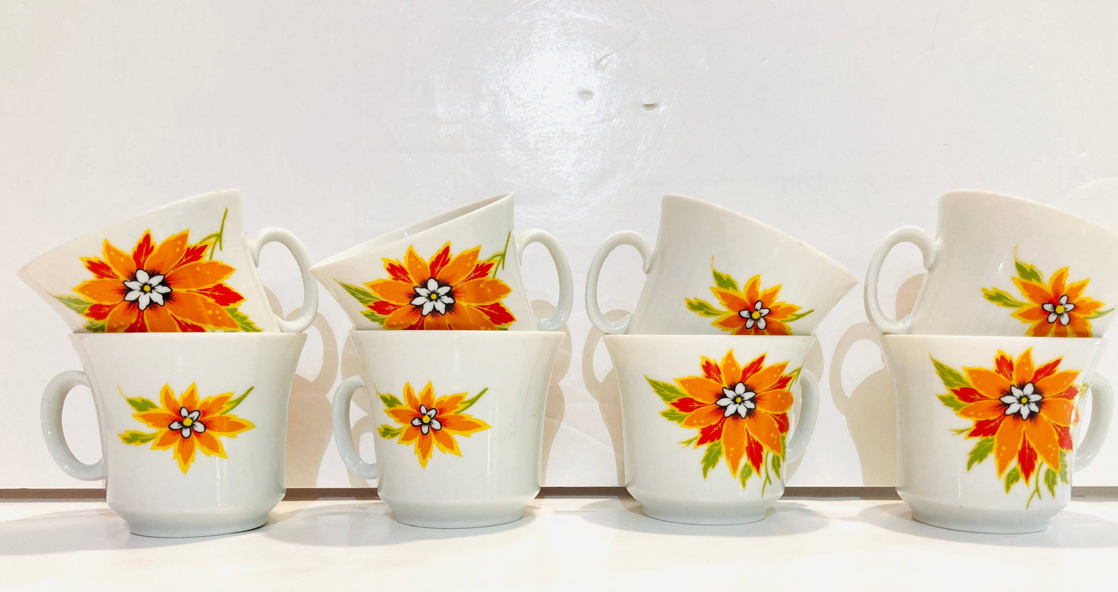 Teapot set & 8 cups 70s winterling schwarzenback bavaria germany-retro-kitchen -vintage