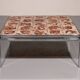 Coffee table in chrome-plated frame and ceramic tiles, Denmark, 1970s