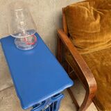 Blue magazine rack / pedestal table