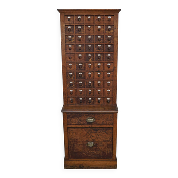 Jeweller's / Watchmaker's Cabinet in French Oak, Early 20th Century