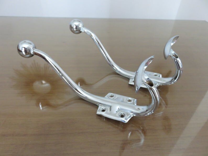 Pair of chrome metal pads 70s