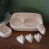 Pateres, soap holder and toothbrush holder