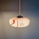 Set of 3 pendants in pink marbled opaline