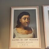 Affiche ancienne lithographie Picasso Galerie Beyeler
