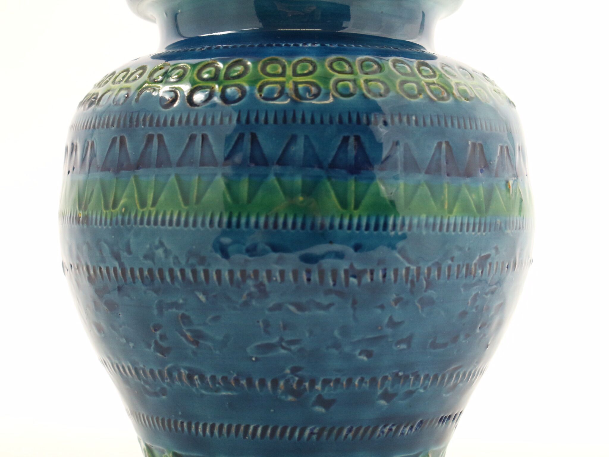 Vase blue Bitossi design Aldo Londi
