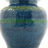Vase blue Bitossi design Aldo Londi
