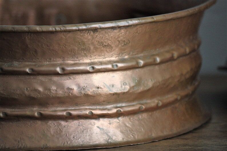 Decorative hammered copper fountain
