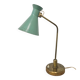 Mid-Century table lamp with a conical metal shade, attributed to Stilnovo.