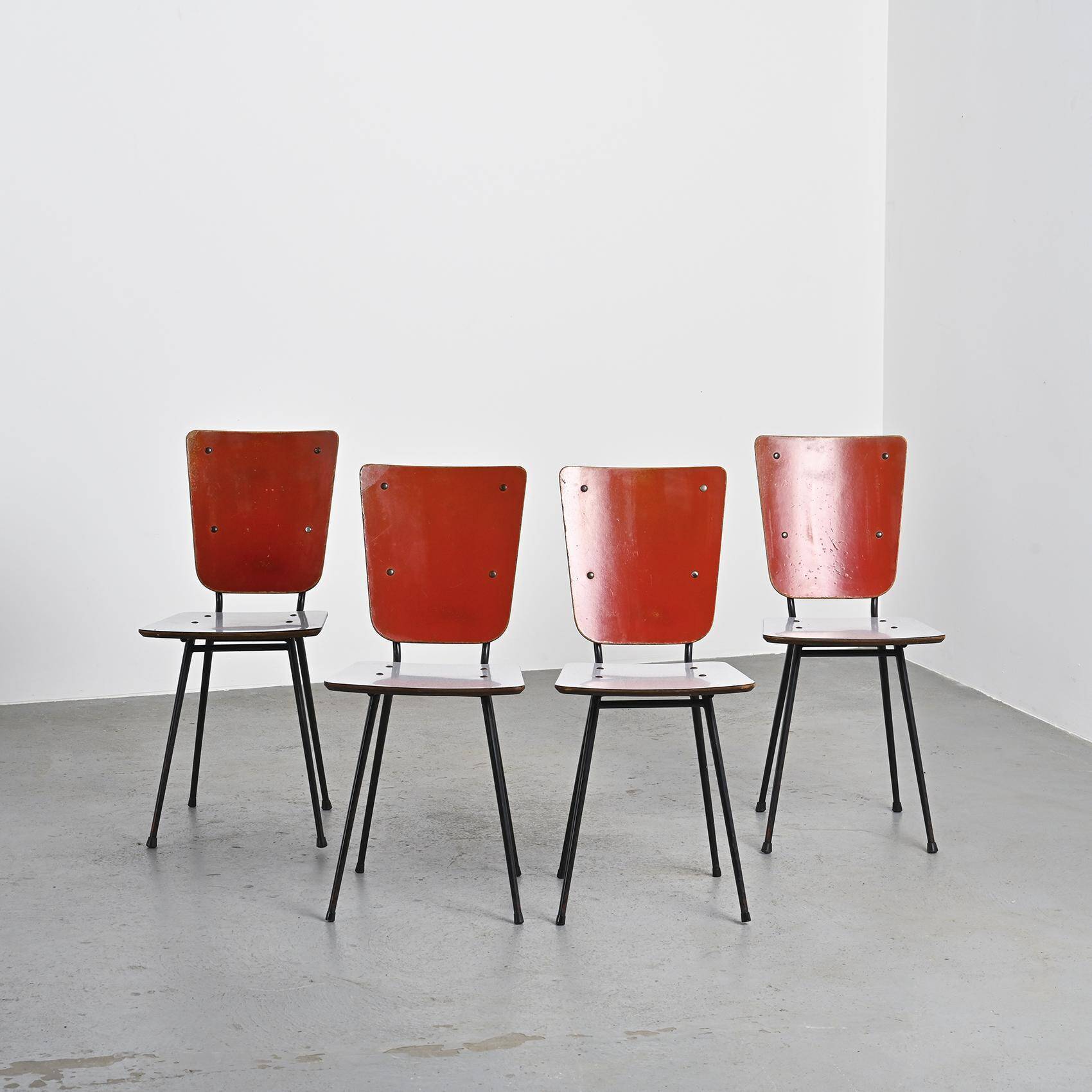 Kitchen table and chairs set by André Sornay, Lyon 1955