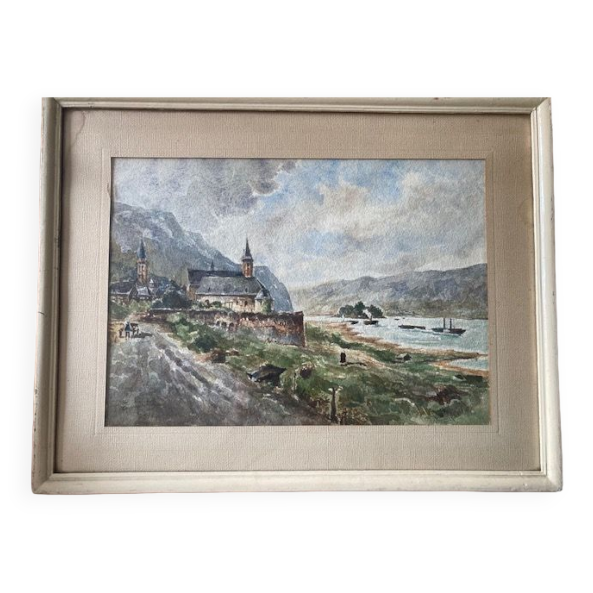 Watercolor 1954 signed