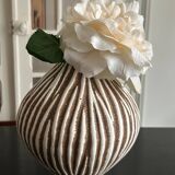 striped ceramic vase 1970