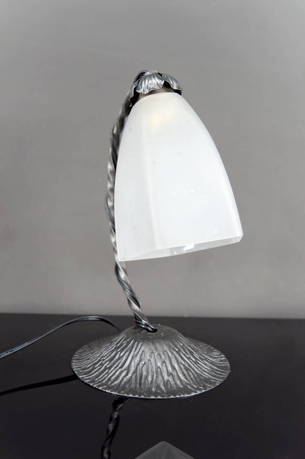 Lampe Art Déco en Fer Forgé, France, c. 1930