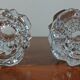 Pair of reims glass candlesticks france