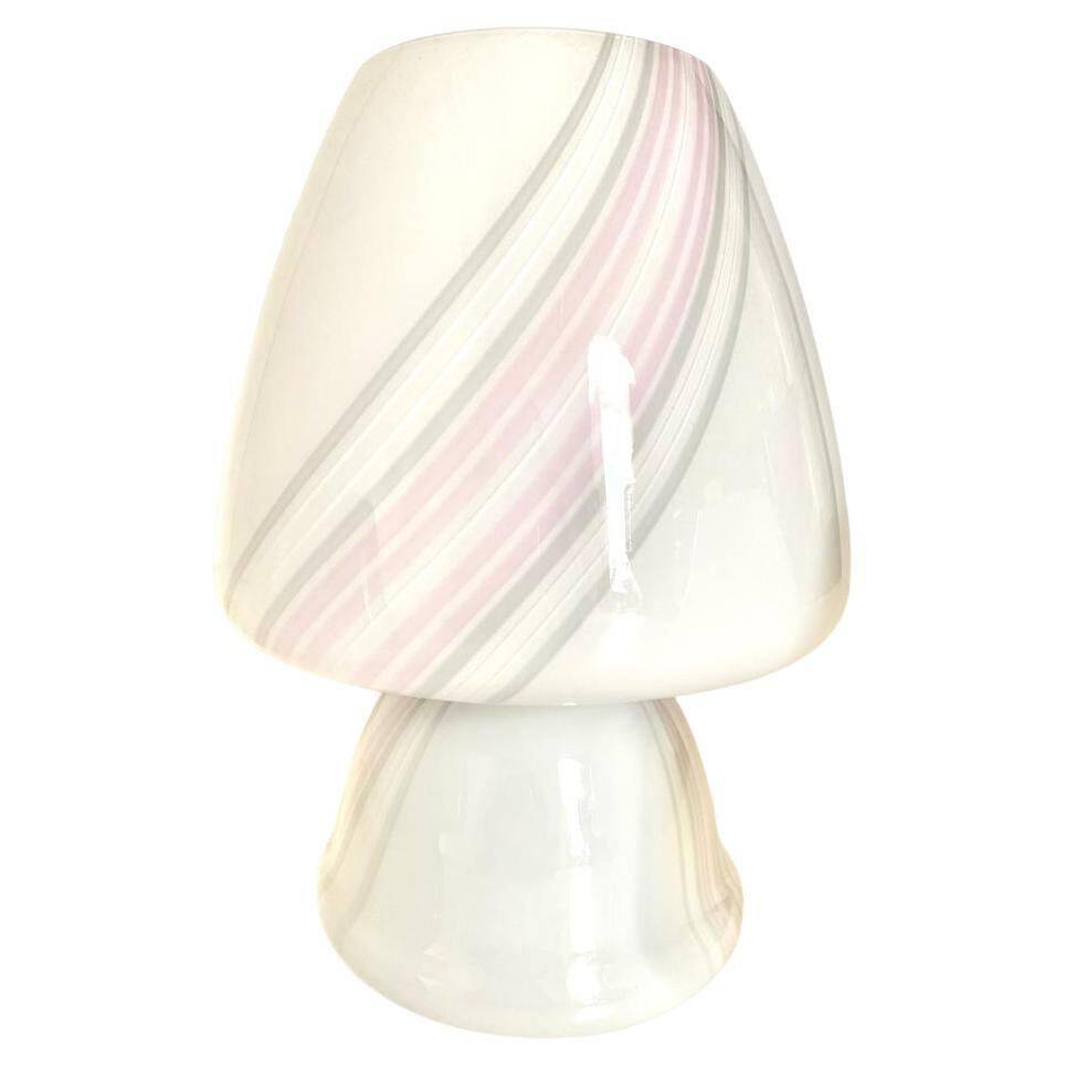 Vintage Murano mushroom table lamps, set of three, Maestri Muranesi, Italy 1970s