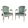 Pair Of Louis XV Style Lacquered Wood Armchairs XIX Eme Century