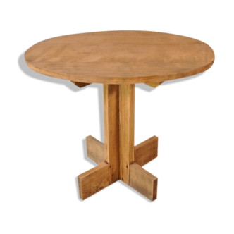 Oak pedestal table circa 1950