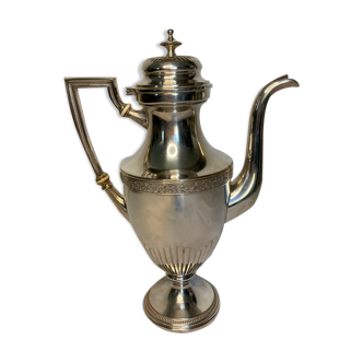 Antique silver-plated metal baluster jug from the early 20th century, VMF
